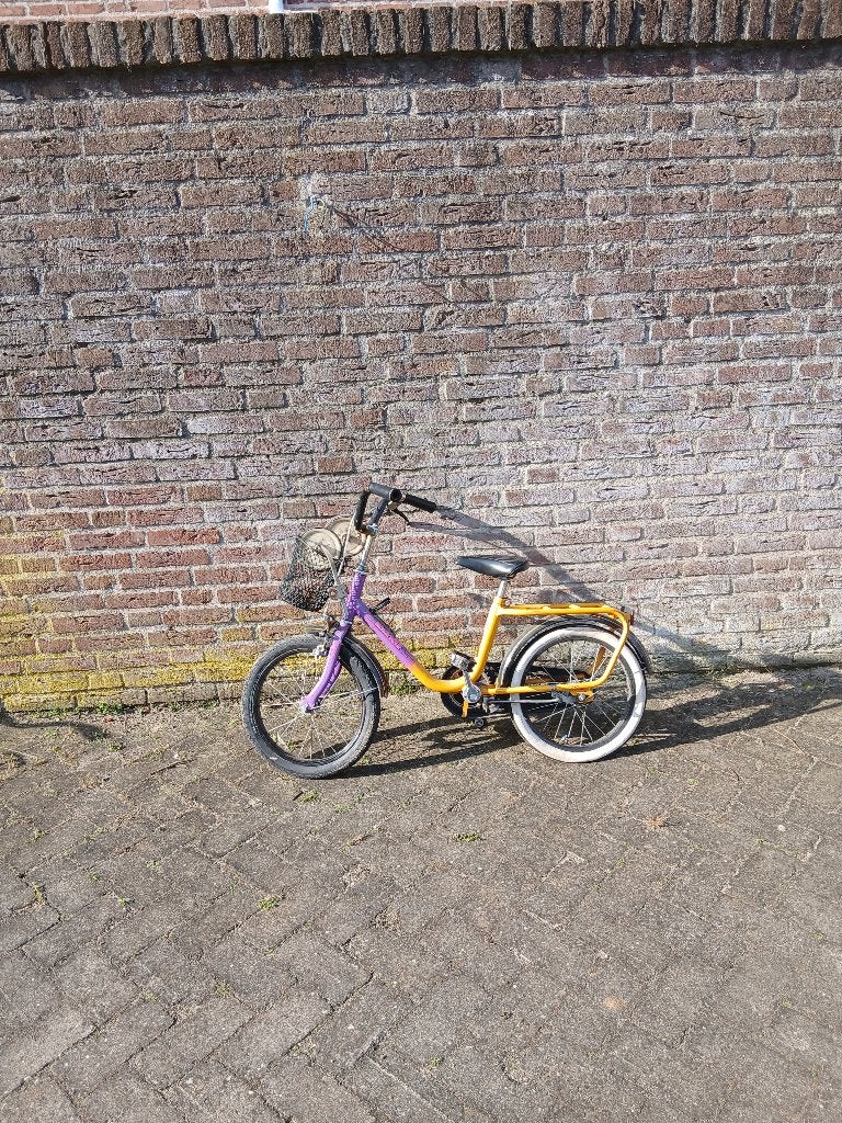 Meisjes fiets, Ophalen, Gebruikt, Terugtraprem, 18 inch