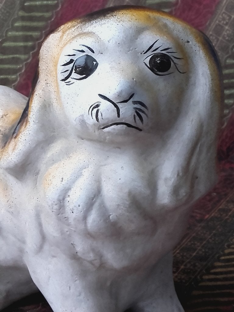 Zeldzame antieke spaarpot uit Engeland als een hond 24 cm., Antiek en Kunst, Ophalen of Verzenden