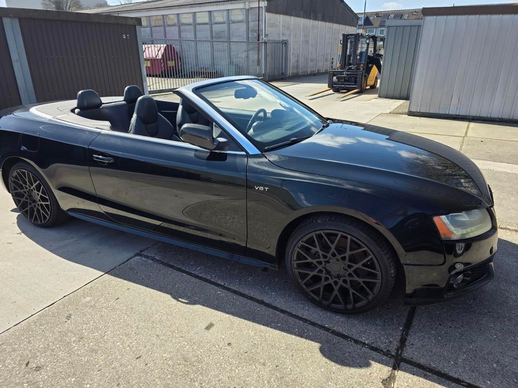 AUDI S 5  QUATRO  CABRIO 2012 MET DEFECTE MOTOR, Auto's, Audi, Automaat, Zwart, Cabriolet, Leder