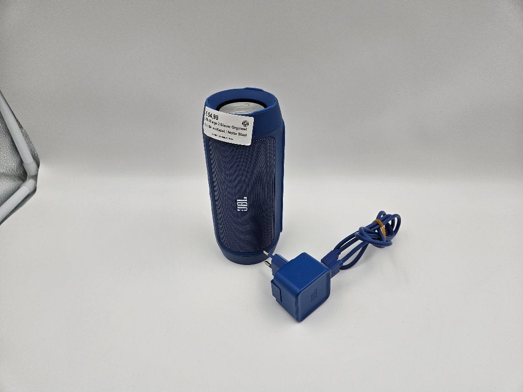 JBL Charge 2 Blauw Orgineel Oplader en Kabel | Nette Staat, JBL, Ophalen of Verzenden, Zo goed als nieuw, Center speaker