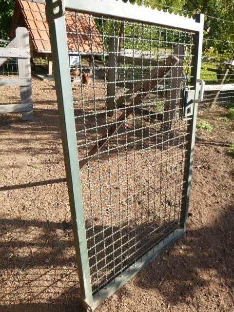 Groen gepoedercoate tuinpoort, Tuin en Terras, Ophalen, Minder dan 100 cm, 100 tot 150 cm, Zo goed als nieuw