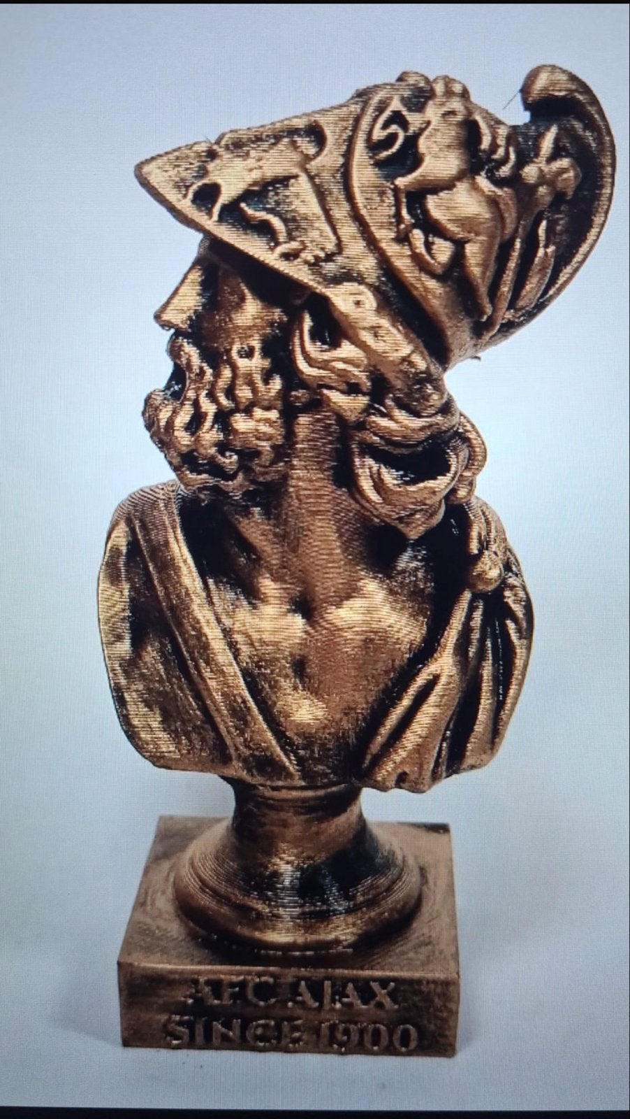 Ajax Buste - Gladiator met Helm - Uniek Decoratief Stuk, Minder dan 20 cm, Buste, Kunststof, Ophalen of Verzenden