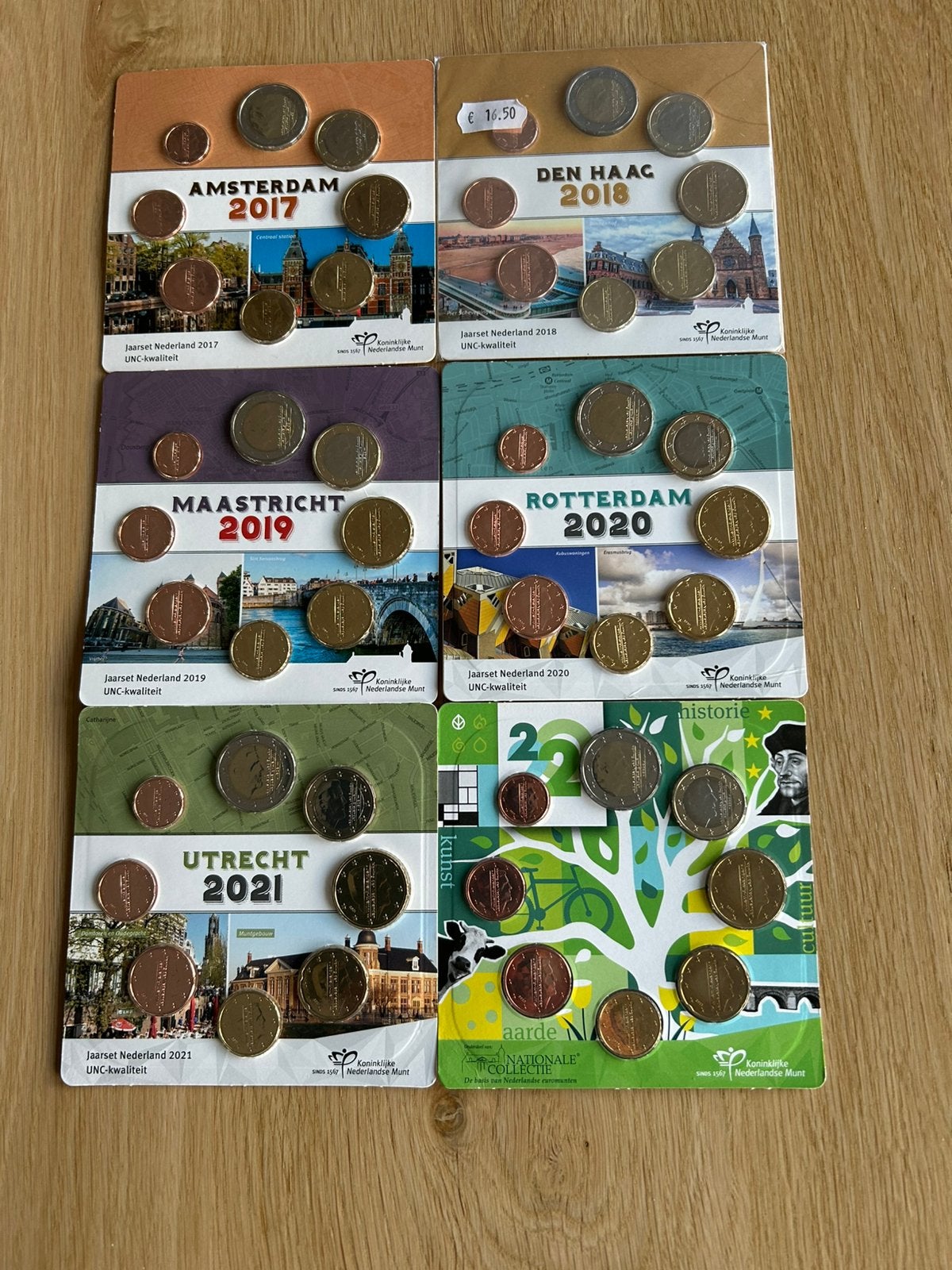 Jaarsets Nederland 2017 - 2022 UNC Kwaliteit. 6 STUKS, Ophalen of Verzenden, Koningin Beatrix, Euro's