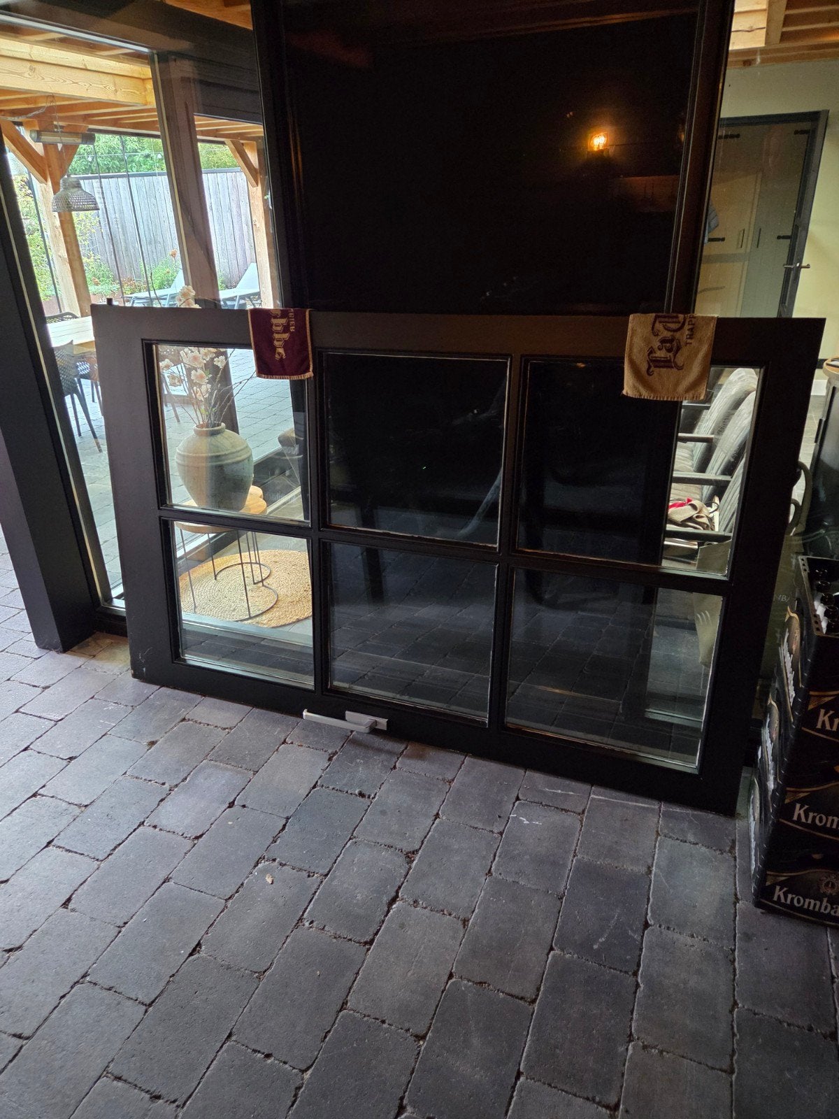 schuifpui deur 133x213x67, Doe-het-zelf en Verbouw, Gebruikt, Overige typen, Dubbelglas, 120 tot 160 cm