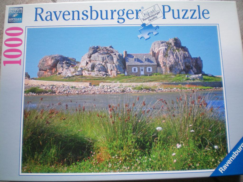 Ravensburger Puzzel 1000 stukjes. Huis in Bretagne., Ophalen of Verzenden, 500 t/m 1500 stukjes, Zo goed als nieuw, Legpuzzel