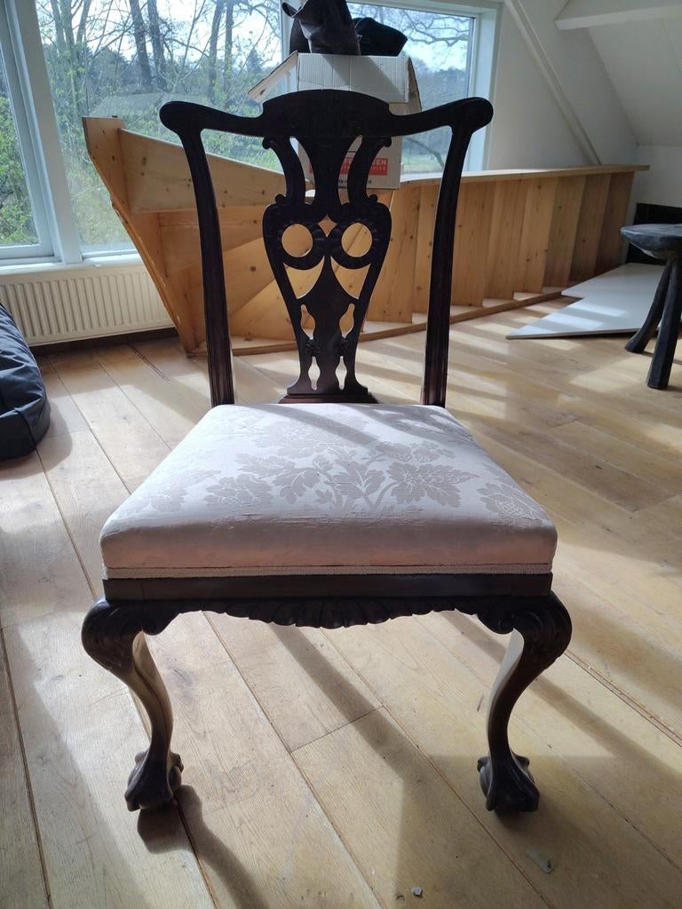 Antieke Chippendale stoel met klauwpoten, Antiek en Kunst, Antiek | Meubels | Stoelen en Banken, Ophalen