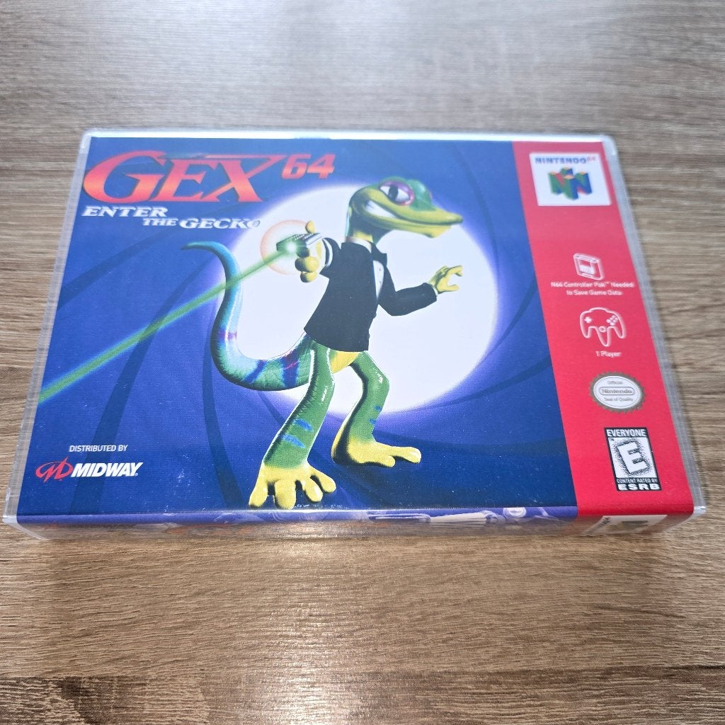 Gex 64 Enter the Gecko N64 Game Case, Verzenden, 1 speler, Racen en Vliegen, Zo goed als nieuw