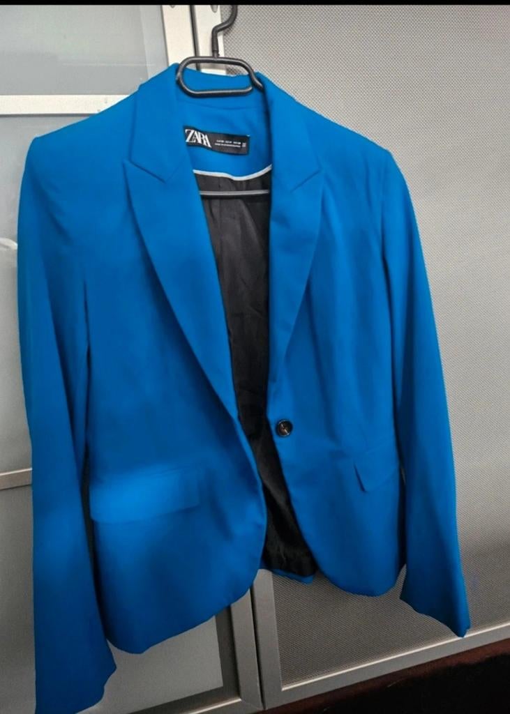Zara Blauwe Blazer Maat S, Blauw, Zara, Ophalen of Verzenden, Zo goed als nieuw