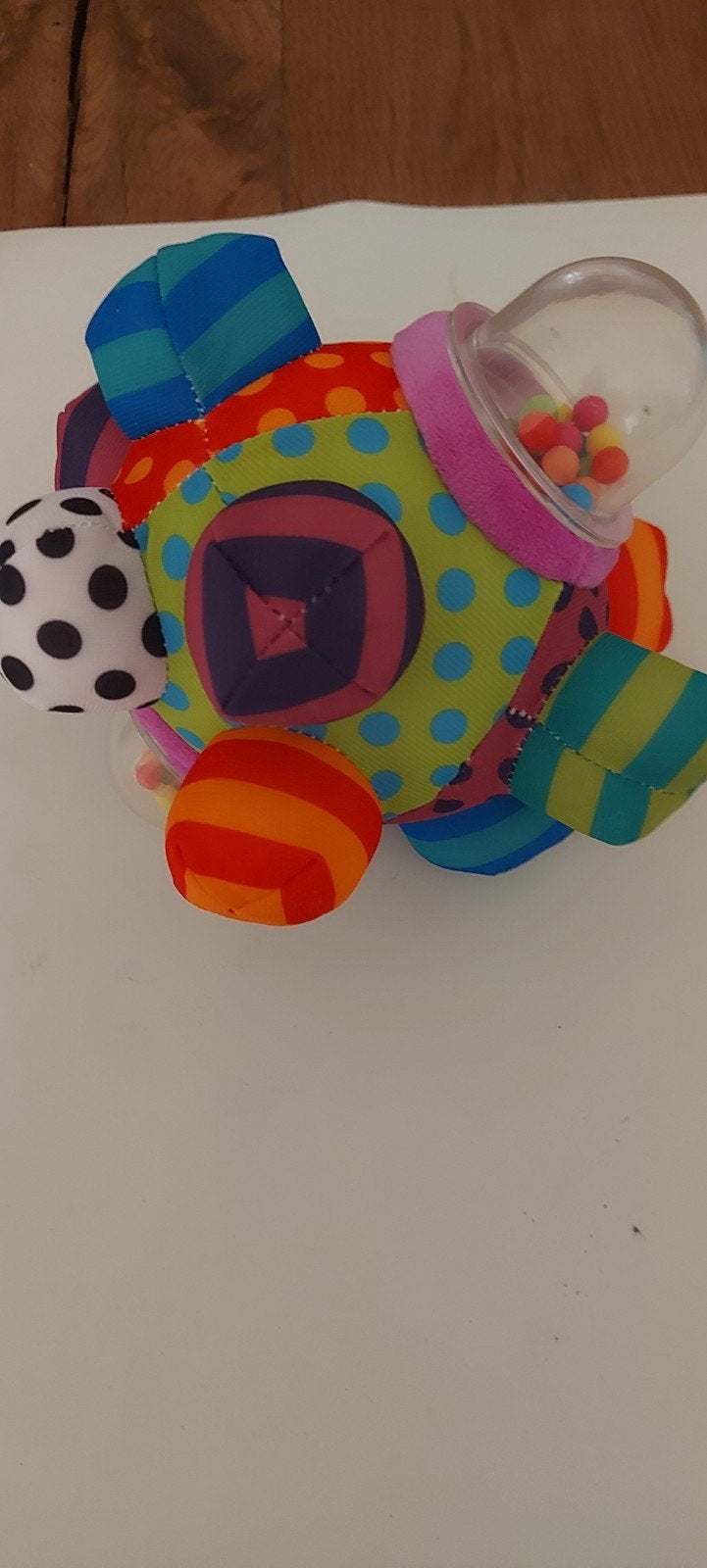 Stoffen bal met kraaltjes en spiegels., Ophalen of Verzenden, Zo goed als nieuw, Overige typen, Handgrepen