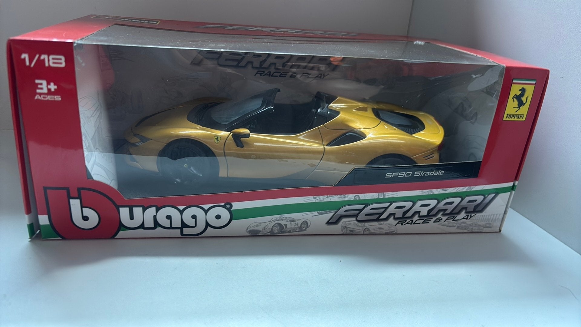 Ferrari sf90 stradale bburago 1.18, Ophalen of Verzenden, Bburago, A, A