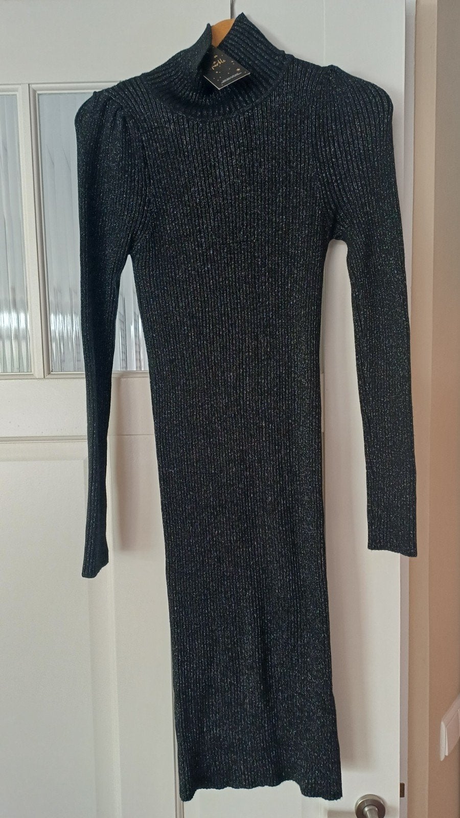 My Jewellery Ribgebreide Jurk met Col - Maat L, My Jewellery, Zwart, Maat 42/44 (L), Nieuw