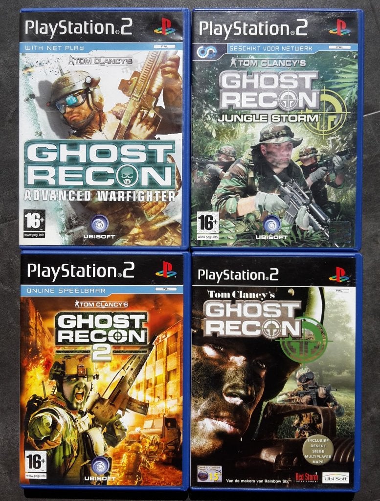 PS2 Set - Tom Clancy Ghost Recon Games - PlayStation 2, Shooter, 1 speler, Ophalen of Verzenden, Zo goed als nieuw