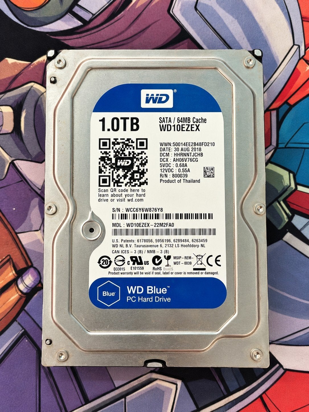 WD Blue 1TB HDD - Inclusief SATA-naar-USB 3.0-adapter, Computers en Software, Intern, Server, Ophalen of Verzenden, Zo goed als nieuw