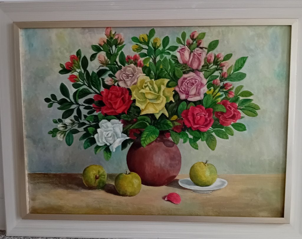 Schilderij Stilleven, Ophalen, Klassiek, Bloemen