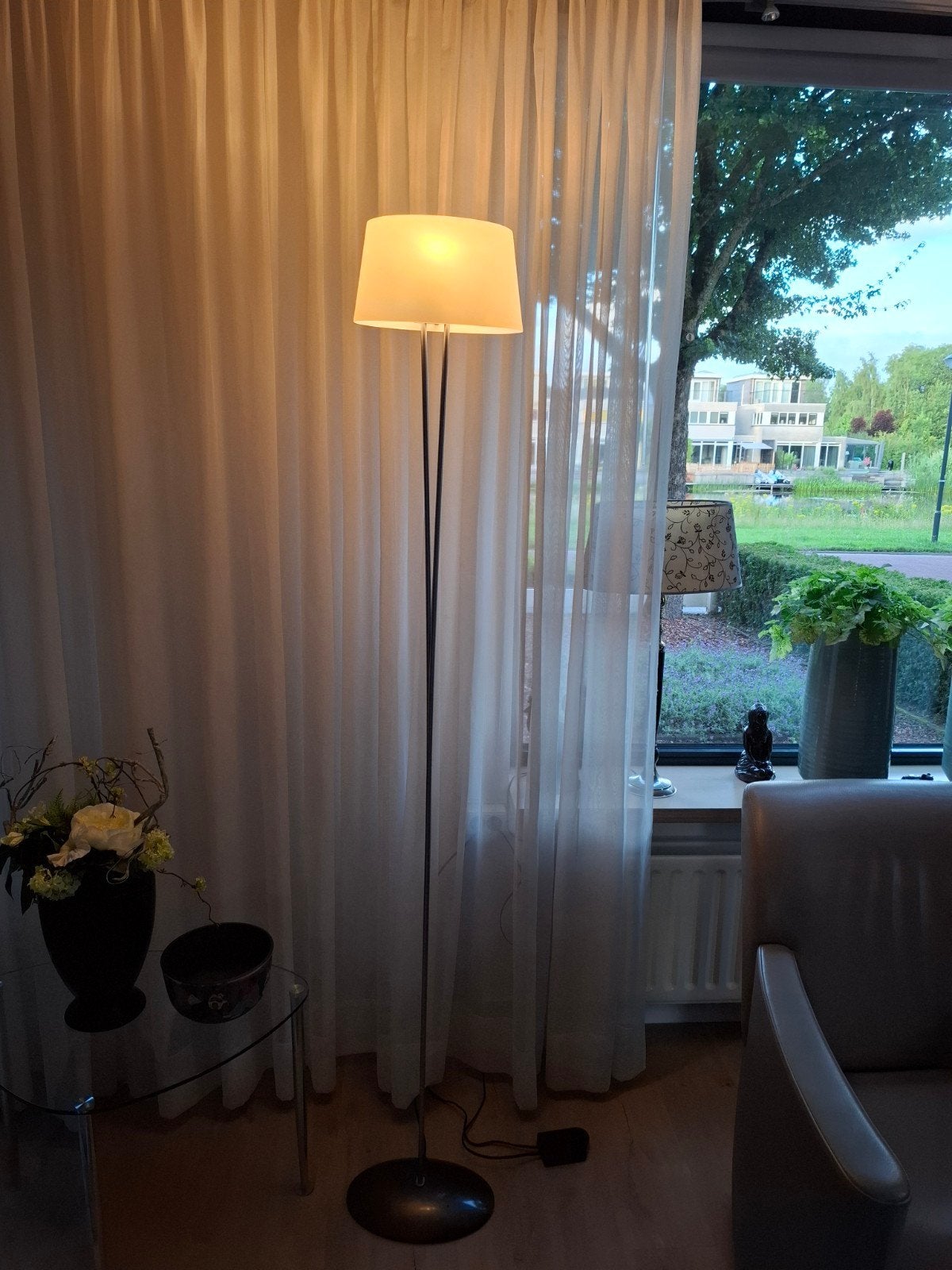 Foscarini Vitt Terra Vloerlamp - (Jaren 90), Ophalen, E27 (groot), Glas, 150 tot 200 cm