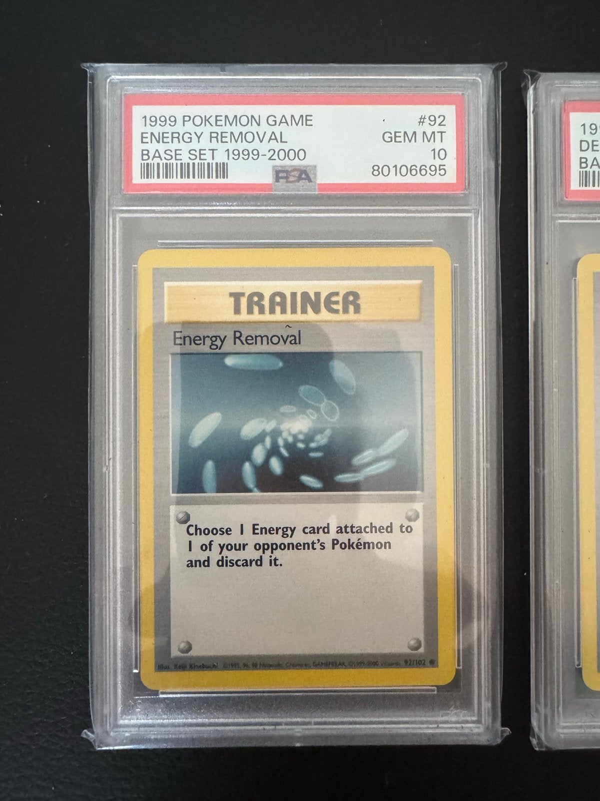 Pokemon Energy Removal Base Set 1999-2000 PSA 10 GEM MT, Ophalen of Verzenden, Zo goed als nieuw, Losse kaart