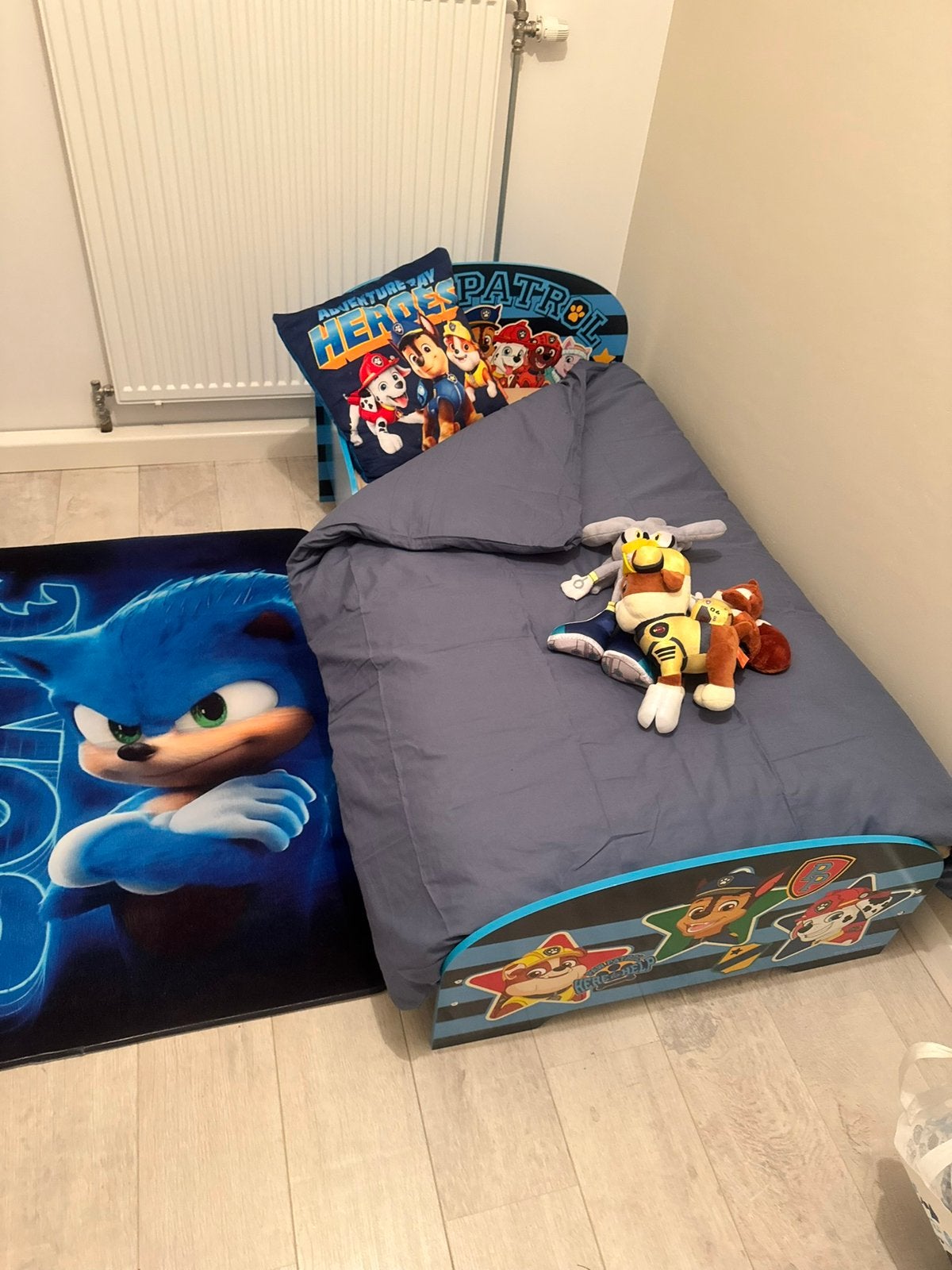 Paw patrol kinderbed inclusief toebehoren, Ophalen, 70 tot 85 cm, 140 tot 160 cm, Zo goed als nieuw