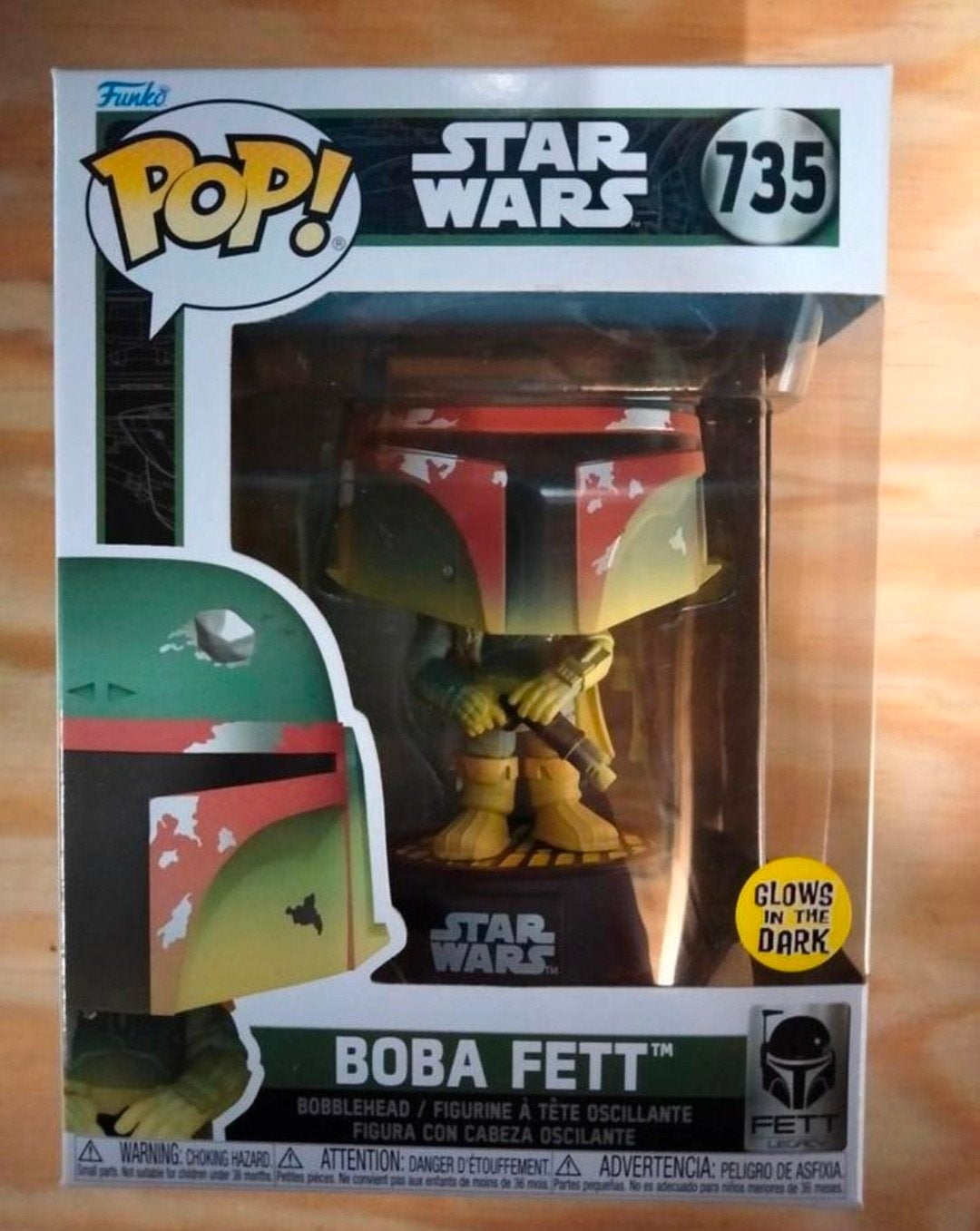735 Boba Fett Star Wars GITD Funko Pops, Verzamelen, Poppetjes en Figuurtjes, Verzenden, Zo goed als nieuw