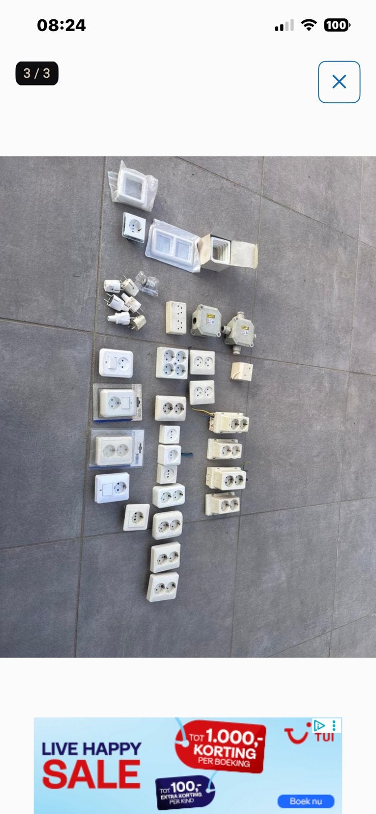 Diverse stopcontacten en schakelaars, Ophalen, Gebruikt, Stopcontact