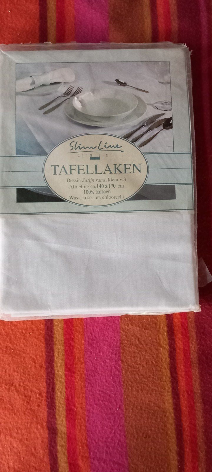 Nieuw Slim Line Tafellaken 100% Katoen Wit 140x170 cm, Nieuw, Ophalen of Verzenden, Katoen, Wit