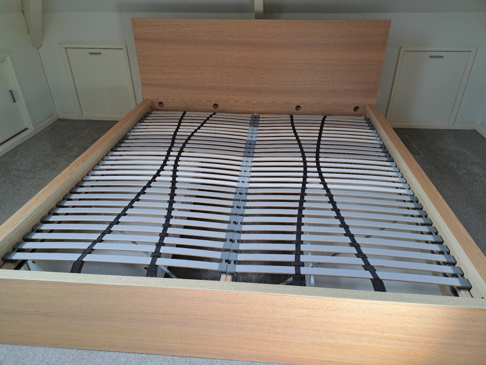 MALM Bed 180x200 met 2 lades+lattenbodems IN PRIJS VERLAAGD, Ophalen, Gebruikt, Bruin, Tweepersoons