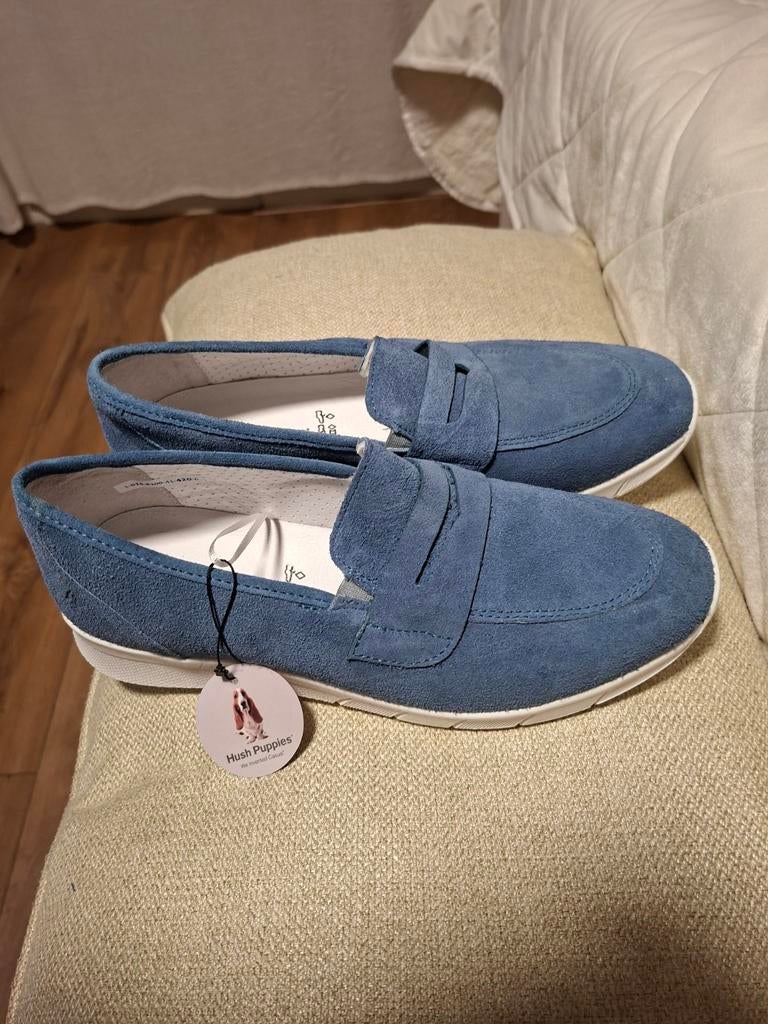 Nieuwe Hush puppies blauwe instap schoenen maat 42., Ophalen of Verzenden, Nieuw, Blauw, Instappers