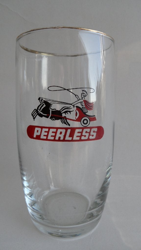 Peerless oldtimerrijwiel drinkglas, Ophalen of Verzenden, Zo goed als nieuw, Gebruiksvoorwerp