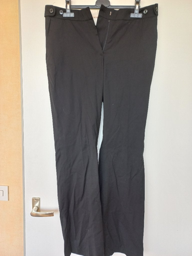 Kwalitatief goede zwarte damespantalon, H&M, Zwart, Maat 42/44 (L), Ophalen of Verzenden