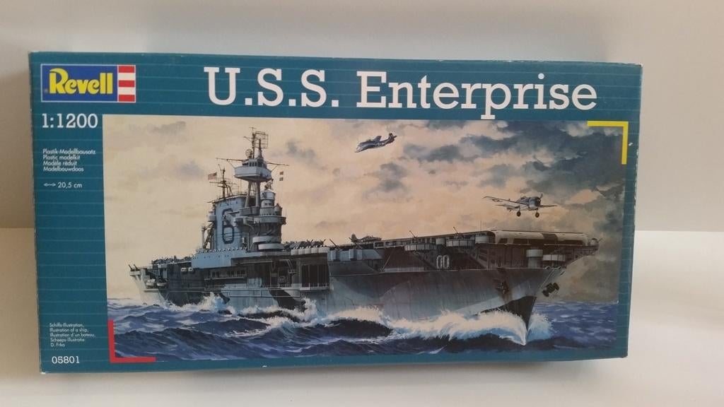 Revell vliegdekschip USS Enterprise, Hobby en Vrije tijd, Modelbouw | Boten en Schepen, Ophalen of Verzenden, Nieuw, 1:200 of kleiner