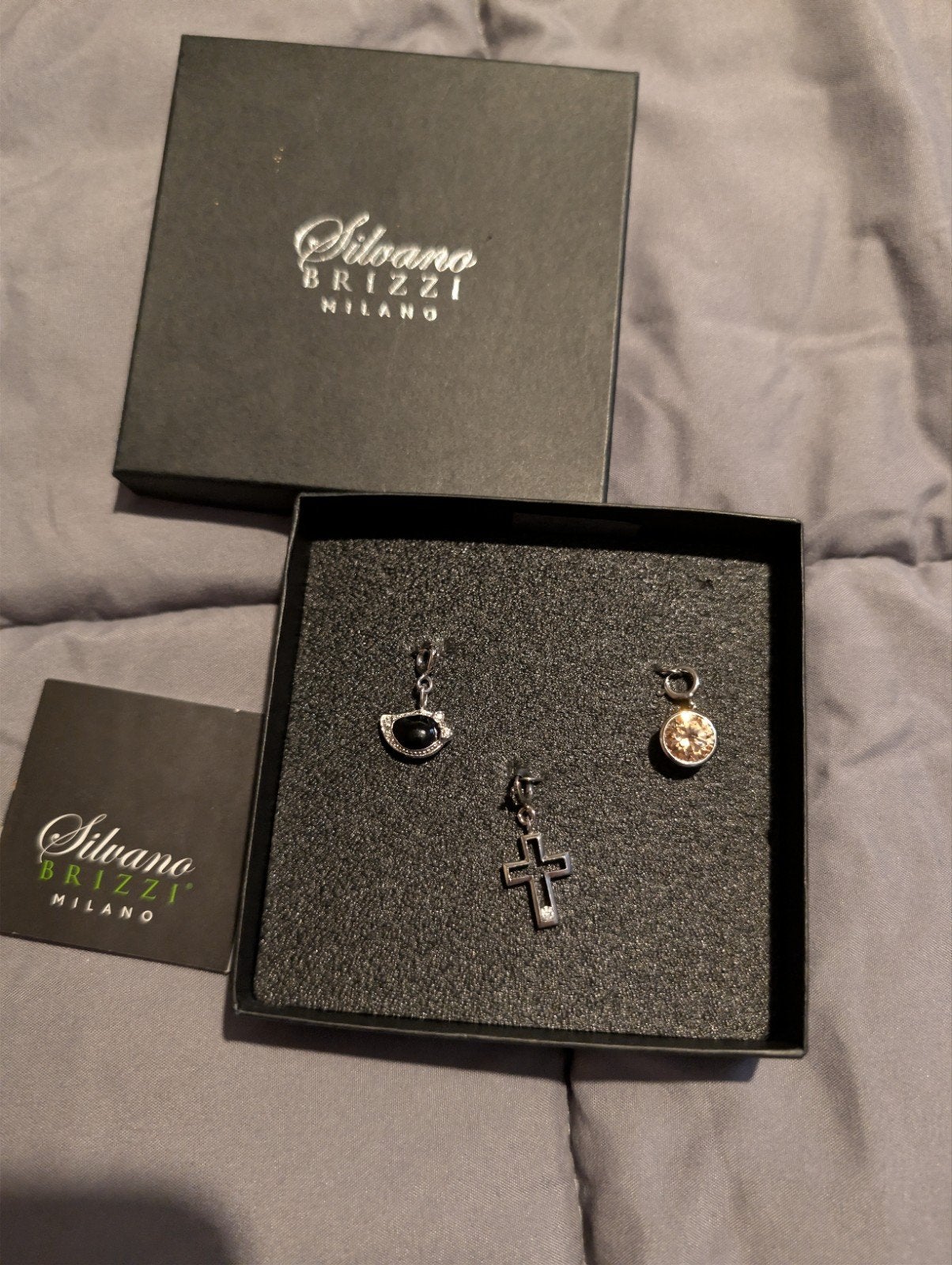 Silvano Brizzi Milano Hangers Set - Zilverkleurig, Met edelsteen, Ophalen of Verzenden, Zo goed als nieuw, Zilver