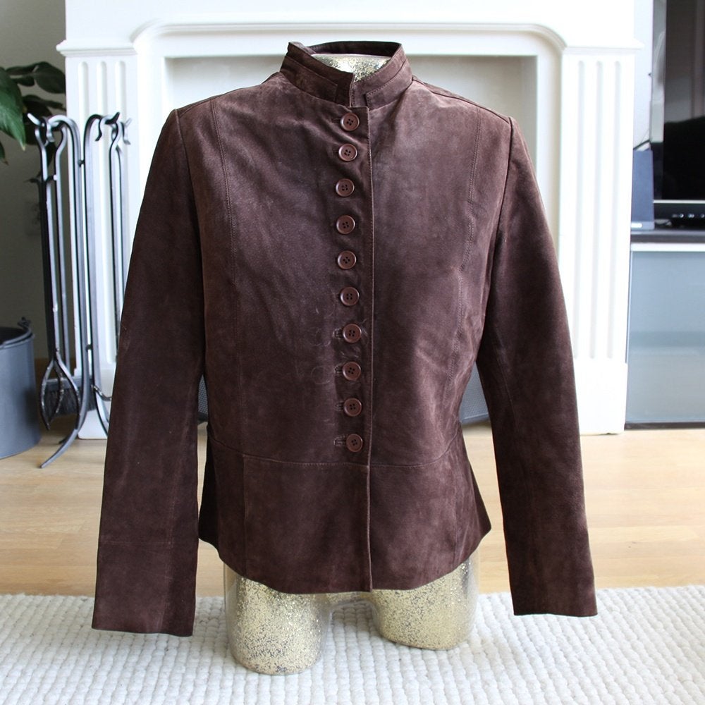 Zeer Mooie Suede Dames Jas (Maat 42) Tussenjas € 40,-