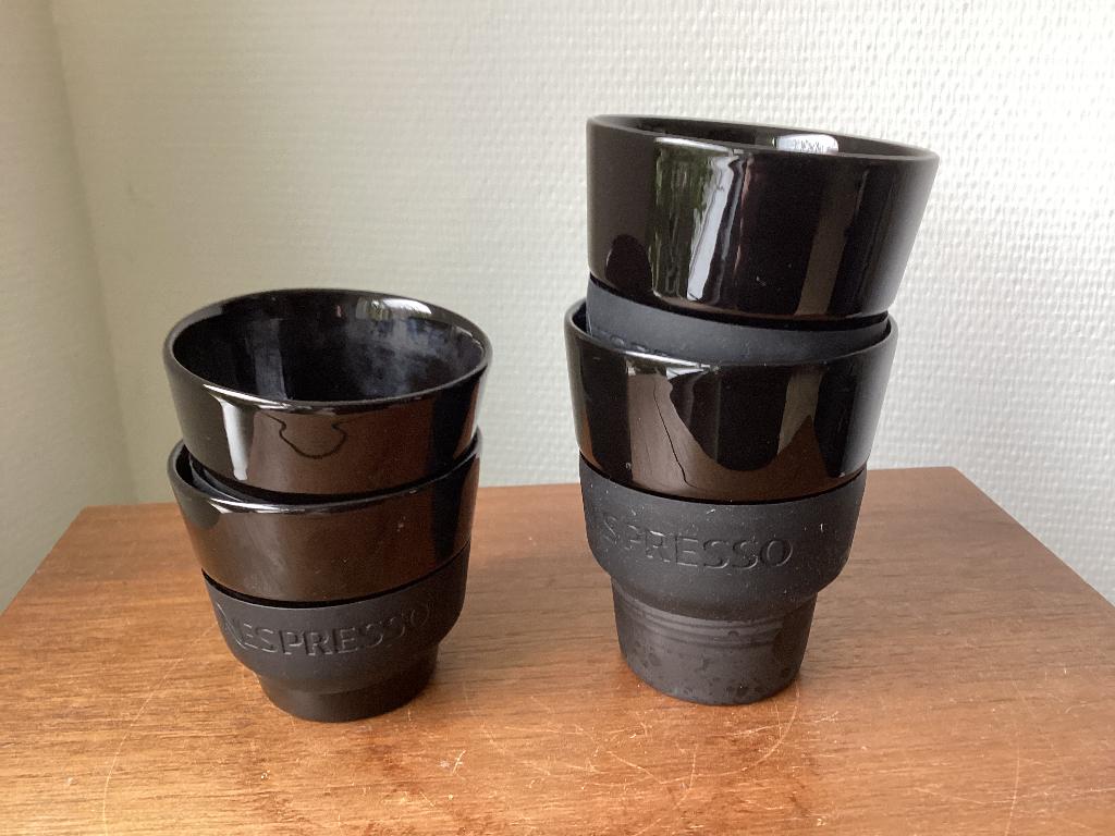 Nespresso Touch koffiebekers espressokopjes Lungo glas, Gebruikt, Ophalen of Verzenden, Glas, Overige stijlen