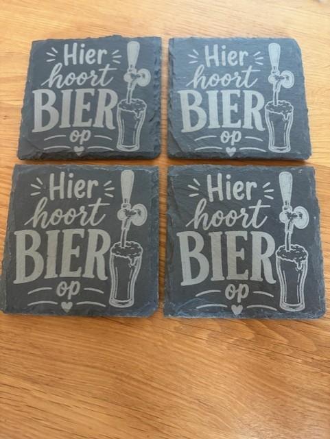 onderzetters - hier hoort bier op, Ophalen of Verzenden, Nieuw, Glas of Kopje