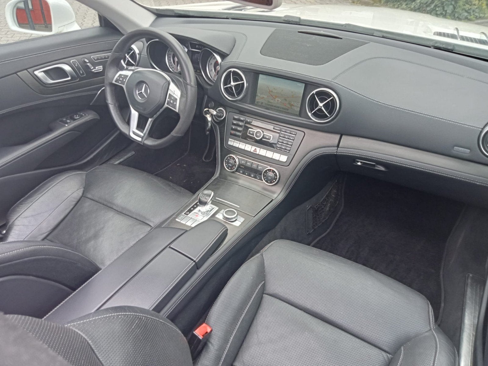 MERCEDES SL AUTOMAAT 306PK AMG STYLING PAKKET 2015 €33750 EX, Auto's, Automaat, Achterwielaandrijving, Cabriolet, Wit