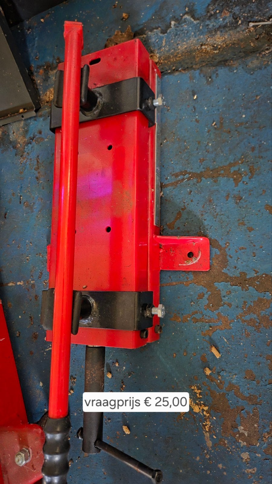 Rode krik/hefboom voor garage of werkplaats, Ophalen of Verzenden, Gebruikt