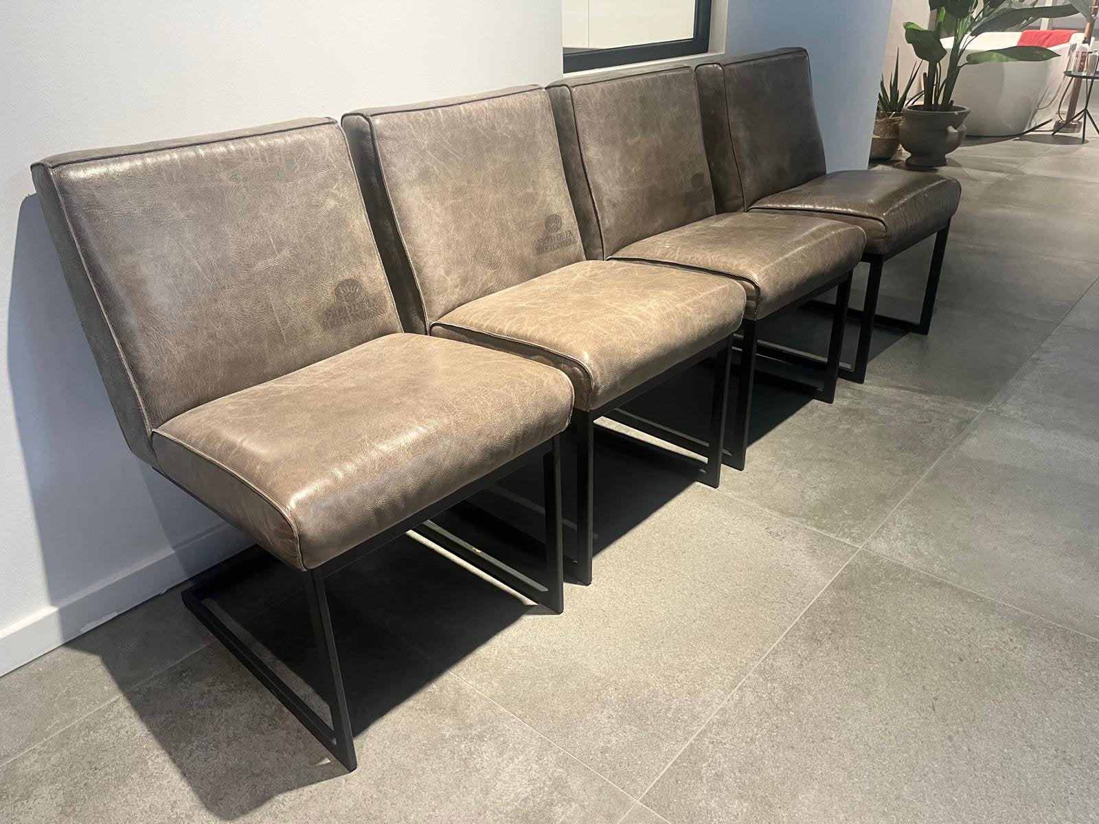 Fred de la bretoniere leren stoelen 4 stuks, Ophalen of Verzenden, Zo goed als nieuw