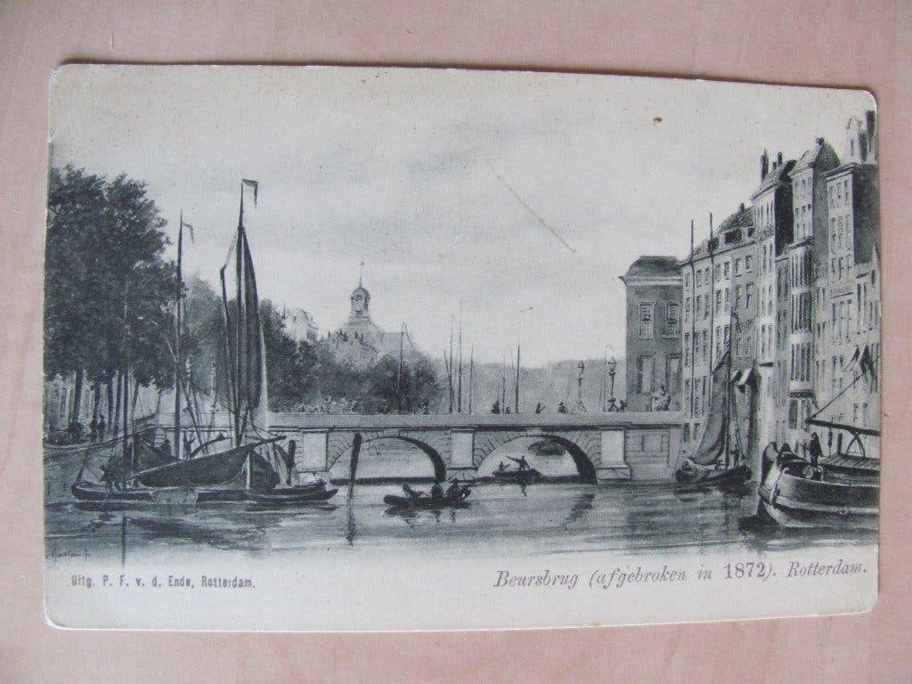 Rotterdam, Beursbrug, historische kerk, Ophalen of Verzenden, Voor 1920, Zuid-Holland