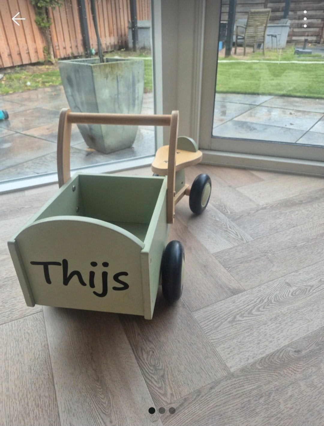 Bandits and Angels loopfiets - groen/hout, Kinderen en Baby's, Ophalen, Gebruikt, Loopfiets