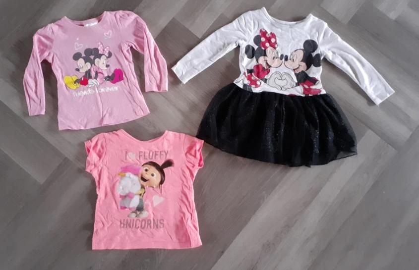 Pakketje Disney Kleding 3x, Maat 98, Disney, Gebruikt, Meisje, Ophalen of Verzenden