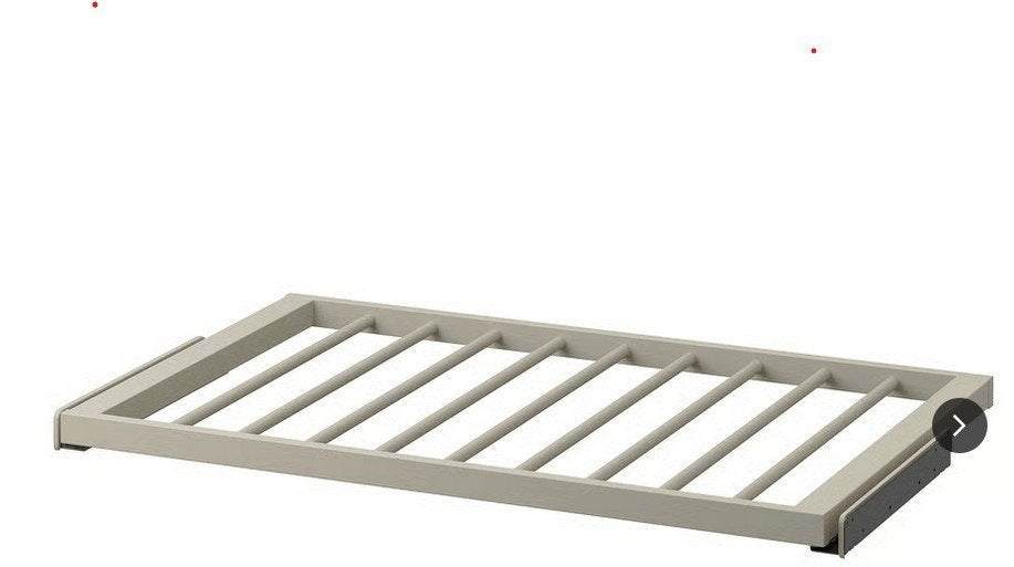 KOMPLEMENT Uittrekbare broekhanger, grijsbeige | 30-9, Ophalen, Nieuw, 50 tot 100 cm, Minder dan 100 cm