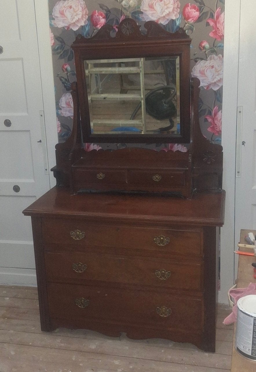 kaptafel antiek  mahonie, Ophalen