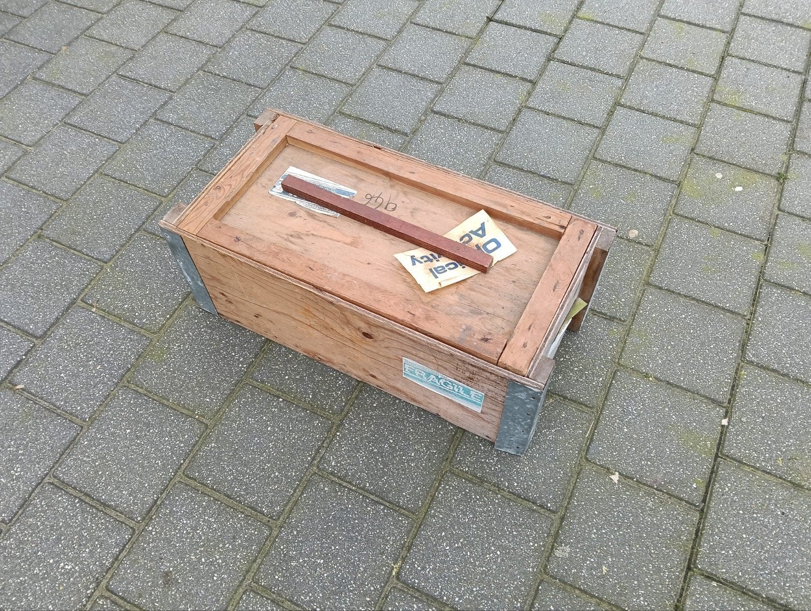 Te koop mooie houten kist, Ophalen, 50 tot 100 cm, Minder dan 50 cm, Minder dan 50 cm