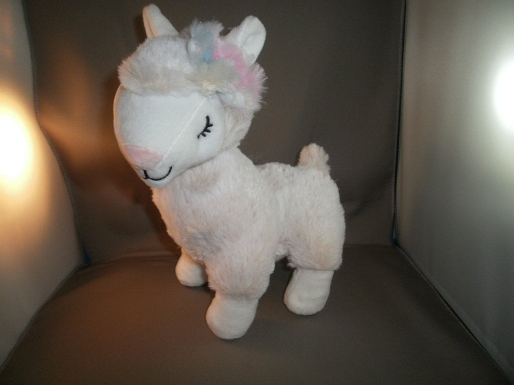 primark alpaca/lama wit met gekleurd plush bij hoofd 26 hoog, Overige typen, Nieuw, Ophalen of Verzenden, Middelgroot (20 tot 80 cm)