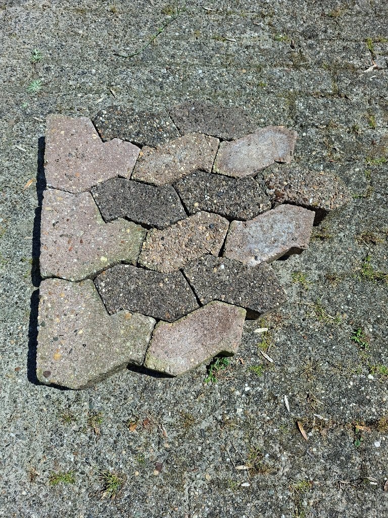 bestrating betonstenen, Ophalen, Gebruikt, Beton, Klinkers