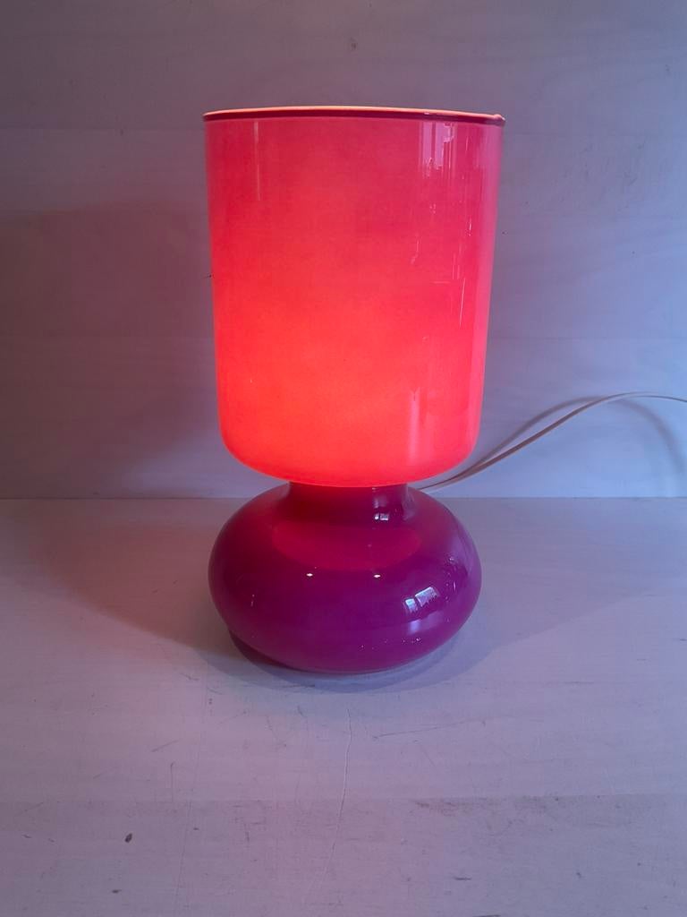 Roze Ikea Lykta tafellamp B0401 minimale gebruikssporen, Ophalen of Verzenden, Gebruikt, Minder dan 50 cm