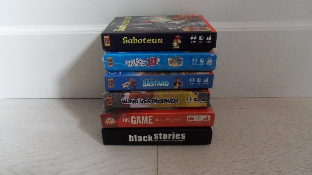 4x 999 Games + Black stories + The game / Take 10 / Blind ve, Ophalen of Verzenden, Gebruikt, 999 Games / White Goblin games / Black Stories