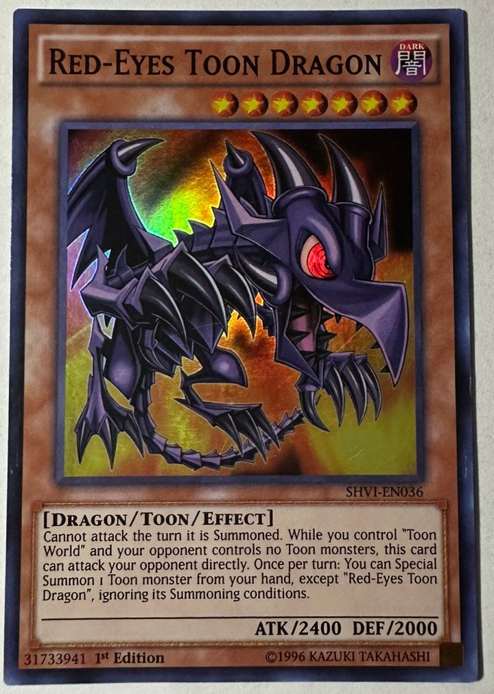 Yu-Gi-Oh! Red-Eyes Toon Dragon SHVI 1st Edition !, Hobby en Vrije tijd, Verzamelkaartspellen | Yu-gi-Oh!, Ophalen of Verzenden
