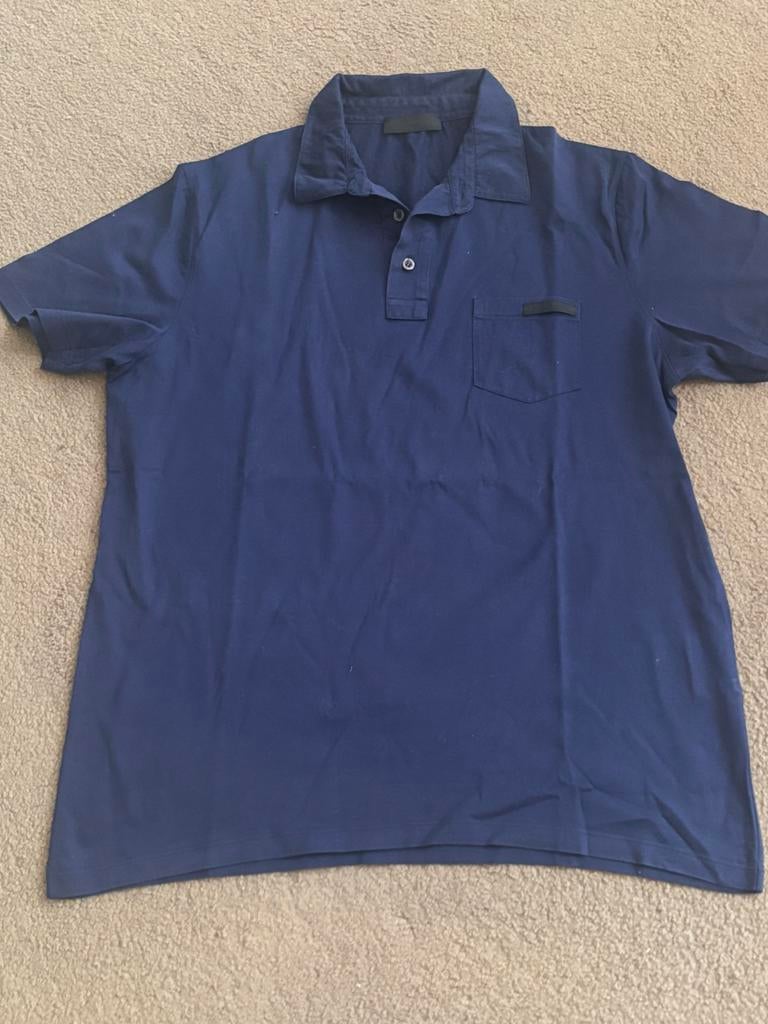 PRADA blauwe polo maat L, Ophalen of Verzenden, Zo goed als nieuw, Maat 48/50 (M), Blauw