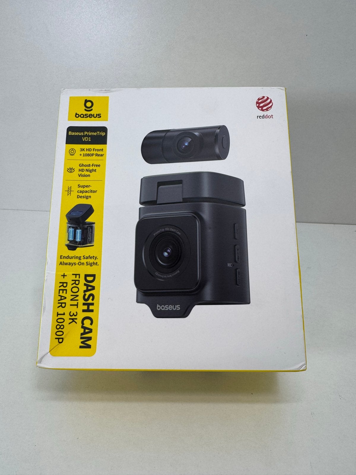 Baseus PrimeTrip VD1 Dashcam 3K Voor + 1080P Achter, Ophalen of Verzenden, Nieuw