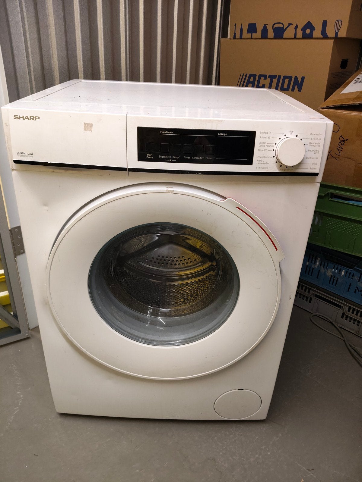 Sharp Wasmachine 7kg 1400 toeren, Witgoed en Apparatuur, Ophalen, Gebruikt, Voorlader, 1200 tot 1600 toeren